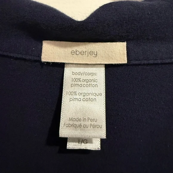 Eberjey pajamas navy  set L - Picture 4 of 4